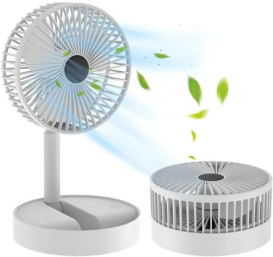 Livingdot Rechargeable Portable Desk Fan - Folding & Adjustable