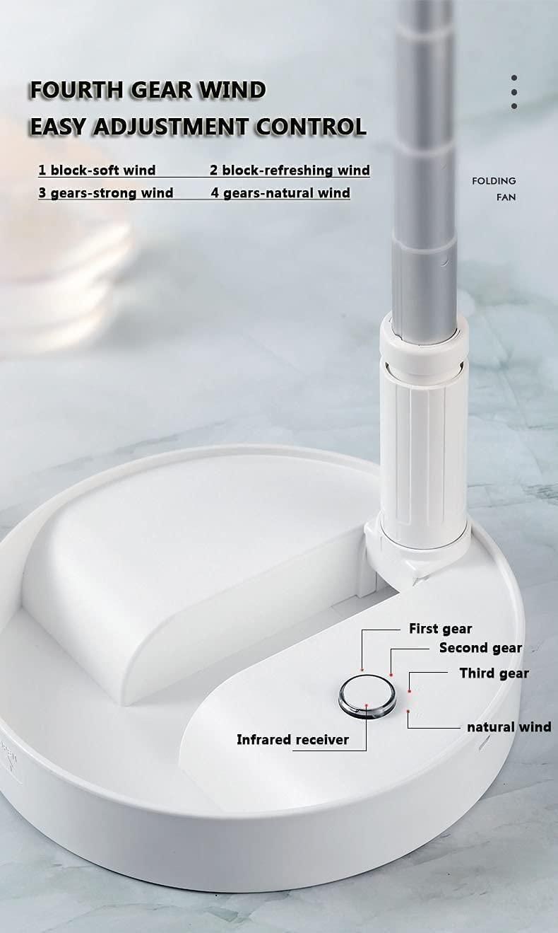 Livingdot adjustable standing fan base with gear wind control and infrared receiver for easy adjustment
