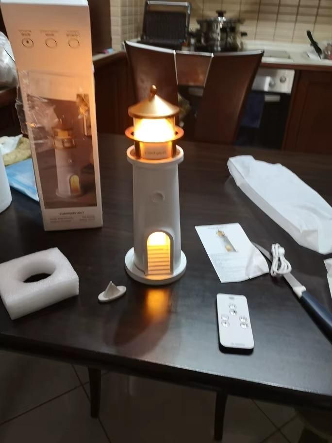 Livingdot lighthouse night light with warm glow and remote control unique night light gift