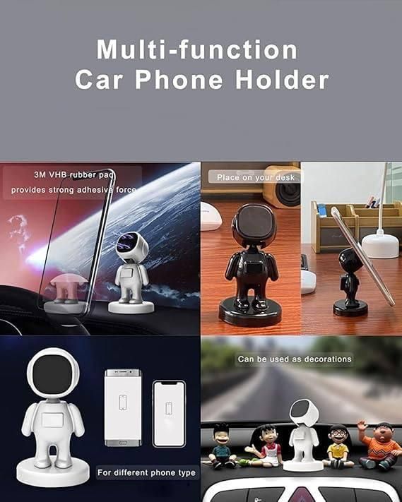 Livingdot magnetic car phone holder in astronaut design for dashboard and desk use with strong adhesive