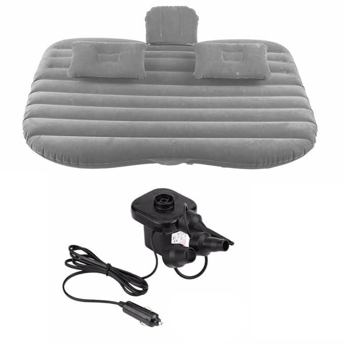 Livingdot portable car travel bed inflatable with two pillows and electric pump for easy setup