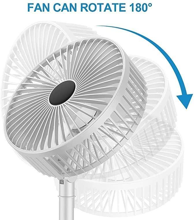 Livingdot portable mini USB fan with adjustable head that can rotate 180 degrees for customizable airflow