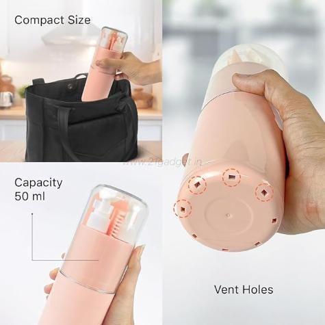 Livingdot travel size personal care kit with compact 50 ml capacity and vent holes for easy packing