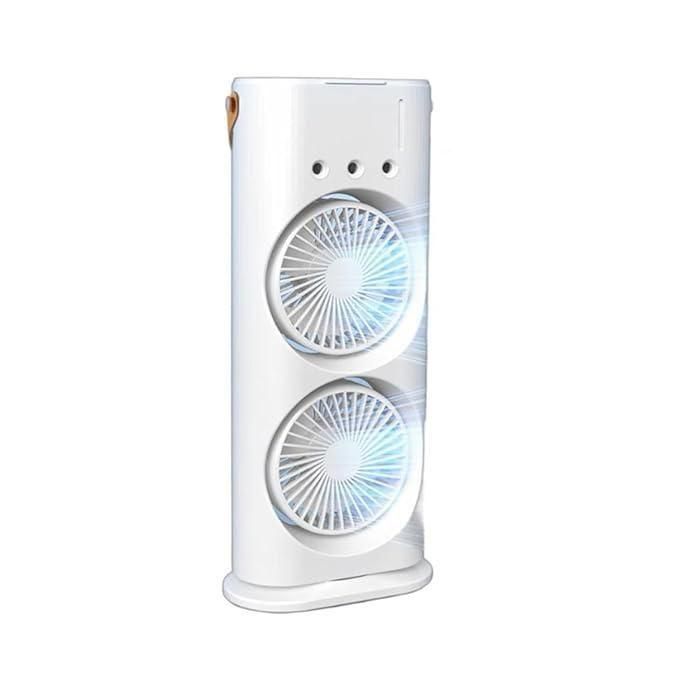 Livingdot handheld misting fan for summer with dual white fan blades for personal cooling