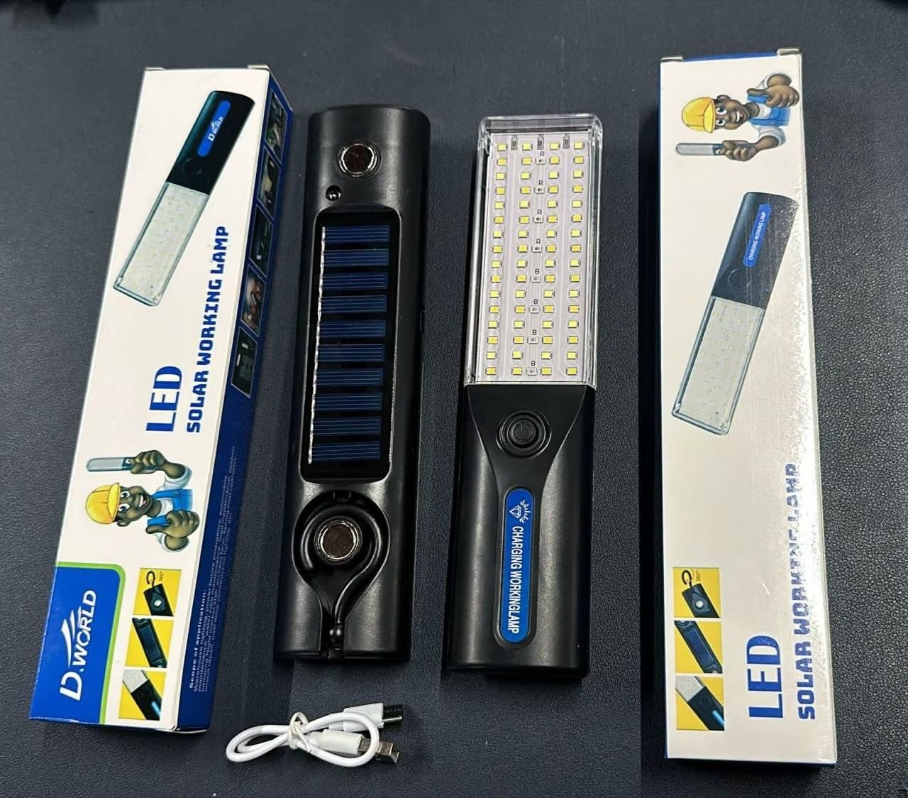 Livingdot solar chargeable magnetic lights with LED panel and USB charging cable displayed alongside packaging boxes