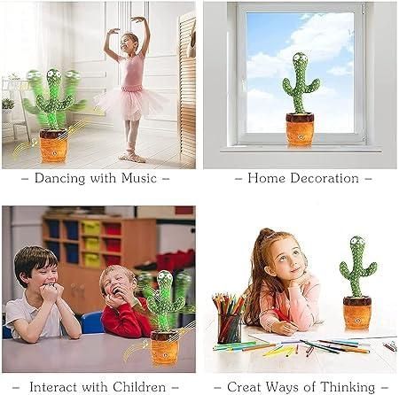 Livingdot LED cactus toy in a pot used for home decoration music dancing and children interaction