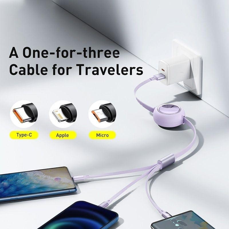 Livingdot multi-device charging cable with Type-C Apple and Micro connectors for easy travel charging