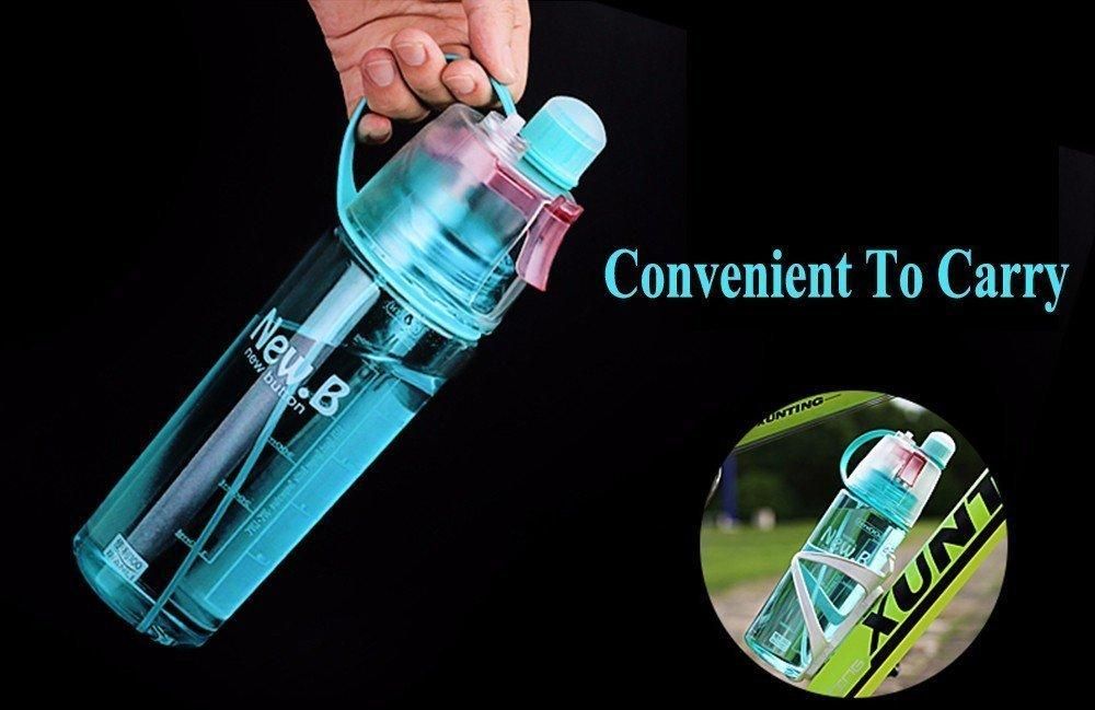 Livingdot leakproof sports bottle in blue with convenient carry handle and secure cap